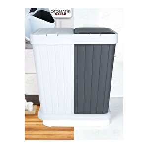 Twıns Ikili Çok Amaçlı Kutu Iki Bölmeli Çamaşır Gri Renk Fma05179