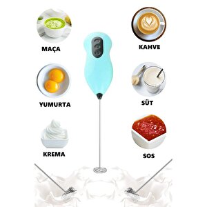 Kahve Köpürtücü Pilli Mini Mixer Kahve Süt Köpürtücü Karıştırıcı