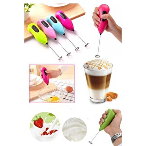 Mini Mikser Kahve Süt Köpürtücü Karıştırıcı Cappucino Mixer Pilli Çırpıcı Bz000018