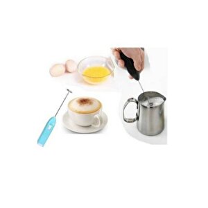 Mini Mikser Kahve Süt Köpürtücü Karıştırıcı Cappucino Mixer Pilli Çırpıcı Bz000018