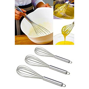 3 Boy Paslanmaz Çelik Çırpıcı Set Çırpma Teli Karıştırma Çırpıcı Tel