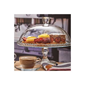 Patisserie Sade Ayaklı Kapaklı Kek Fanusu