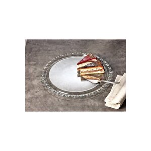 Patisserie Büyük Cam Servis Tabağı 26 Cm