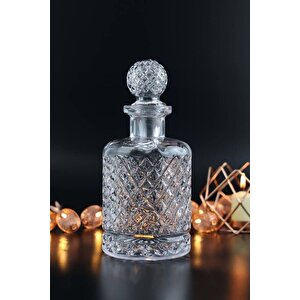El Yapımı Kafes Karaf Cam Viski Ve Meşrubat Şişesi 12x26 Cm