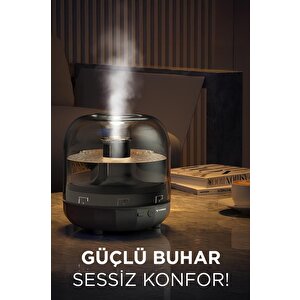 Torima X5 Siyah Humidifier Hava Nemlendirici Aroma Terapili Buhar Makinesi