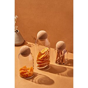 Romelu Top Ahşap Kapaklı Cam Kavanoz Ve Baharat Seti Fma023326