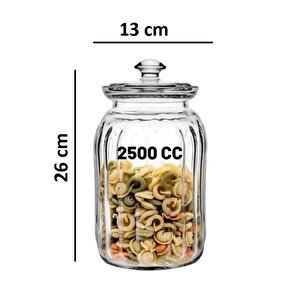 96393 Viva Cam Kavanoz - Cam Saklama Kabı 6 Lı