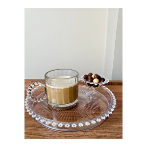 Ringo Line 3’lü 325 Ml Cam Kupa Boncuklu Kulp