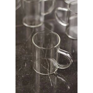 3'lü Borosilikat Isıya Dayanıklı Termisil Cam Kupa Bardak (3 X 200 Ml)
