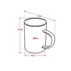 3'lü Borosilikat Isıya Dayanıklı Termisil Cam Kupa Bardak (3 X 200 Ml)