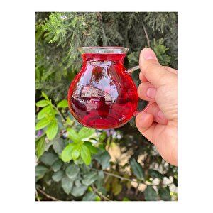 Keyfi Ala Borosilikat Cam 6'lı Çay Bardağı 200ml