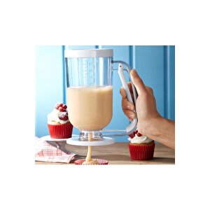 Pankek Dağıtıcı Hamur Porsiyonlayıcı Şekillendirici 900 Ml Dökme Aparatı