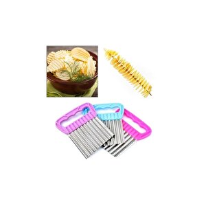Pratik Patates Meyve Sebze Doğrama Dilimleme Cips Bıçağı