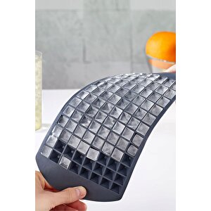 160'lı Mini Silikon Küp Buz Kalıbı - Gri