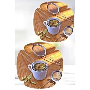 Çay Süzgeci Paslanmaz Metal Çay Süzgeci Bitki Çayı Demleme Süzgeç Çok Amaçlı 3 Lü Set