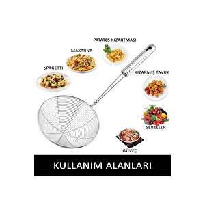 Paslanmaz Çelik Lüx Yağ Kevgiri Yağ Süzgeci Çelik Tel Kepçe Patates Sebze Kızartma Kevgiri Süzgeci
