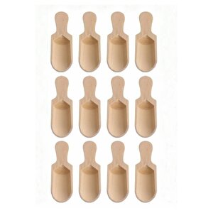 12 Adet Mini Kürek Baharat Kaşığı