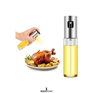 Sprey Yağlık Cam Püskürtmeli Fısfıs 100 Ml Yağdanlık Airfryer Yağ Sirke Limon Püskürtme Şişesi