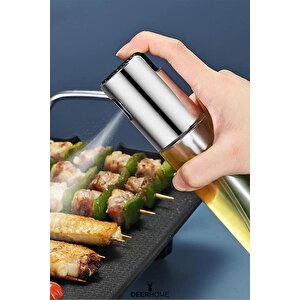 Sprey Yağlık Cam Püskürtmeli Fısfıs 100 Ml Yağdanlık Airfryer Yağ Sirke Limon Püskürtme Şişesi
