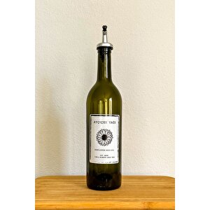 Amber Cam 750 Ml Zeytinyağı - Ayçiçekyağı Şişesi Stantsız Düz Yağdanlık