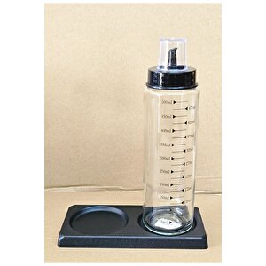Metal Standlı 500 Ml 3'lü Yağdanlık Sirkelik Yağlık Seti Damlatmaz