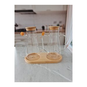 Ahşap 2 Bölmeli-yuvalı Yağlık Yağdanlık Stand Altlık