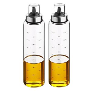 2 Adet Cam Yağlık Sirkelik 500 Ml Borosilikat Damlatmaz