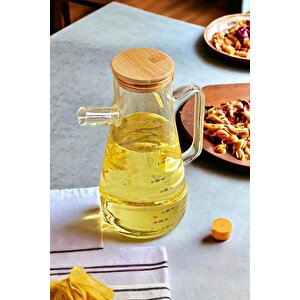 Gael 2'li Bambu Kapak Cam Yağlık 900ml