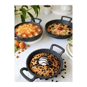 3 Adet Döküm Sahan Set 18 + 20 + 22 Cm
