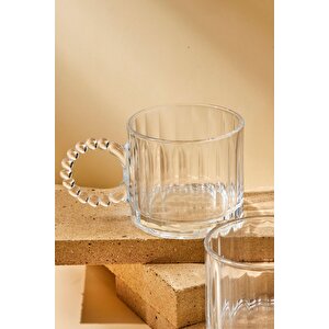 Ringo Line 2’li 325 Ml Cam Kupa Boncuklu Kulp Mug