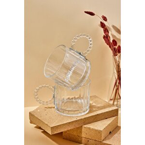 Ringo Line 2’li 325 Ml Cam Kupa Boncuklu Kulp Mug