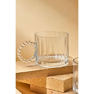 Ringo Line 2’li 325 Ml Cam Kupa Boncuklu Kulp Mug