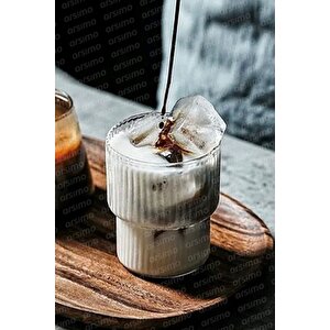 ( 10 Adet ) Akrilik Origami Stilli Meşrubat Bardağı | Soğuk Içecek Sunum Dekoratif Bardak 300 Ml