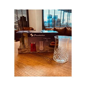 12'li Timeless Çay Bardağı Kristal Kesme Bardak Sadece Bardak