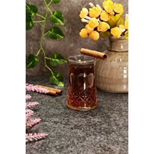 12'li Timeless Çay Bardağı Kristal Kesme Bardak Sadece Bardak