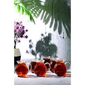 Botanik Keyif Borosilikat 6'lı Çay Bardağı - 220 Ml