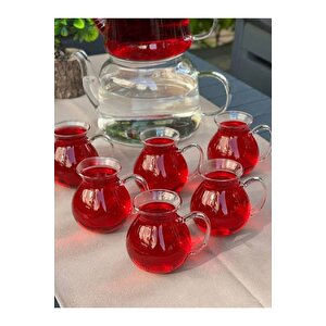 6lı Keyfi Ala Borosilikat Cam Çay Bardağı 185 Ml (keyfi̇ Ala Çay Bardaği)