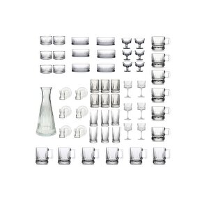 Elysia 61 Parça Bardak, Sunumluk, Çerezlik , Dondurmalık Full Çeyiz Seti
