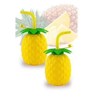 2'li Ananas Şeklinde Kıvrılabilir Pipetli Suluk