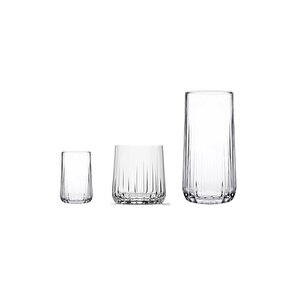 Nova Su - Meşrubat - Kahve Yanı Bardak Takımı -18 Parça Set