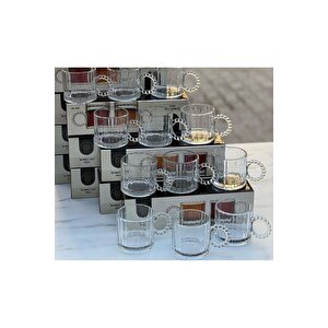 6 Adet İncili Boncuklu Nescafe&çay Fincanı