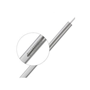 6 Parça Şeffaf Cam Eğimli Pipet Kokteyl Sunum Pipetleri Yıkanabilir