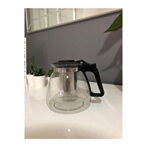 Süzgeçli Cam Demlik 1100 Ml (pembe)