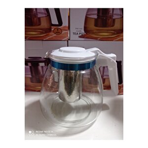 Süzgeçli Cam Demlik 1100 Ml (pembe)