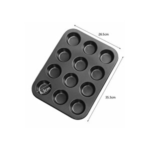 12'li Muffin Kek Kalıbı, Krema Torbası Ve 100 Adet Renkli Cupcake , Browni ,muffin Kağıdı Kalıbı Set