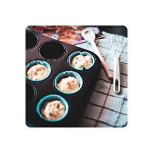 Muffin Kalıbı Kek 12'li Cupcake Muffin Kurabiye Turta Kalıbı Fırın Pasta Çörek Kapsül Yanmaz Tepsi