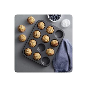 Muffin Kalıbı Kek 12'li Cupcake Muffin Kurabiye Turta Kalıbı Fırın Pasta Çörek Kapsül Yanmaz Tepsi
