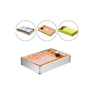 10 Parça Pasta Seti, Ayarlanabilir Yuvarlak Ve Kare Silikon Servis Ve Spatula Seti Krema Torbası