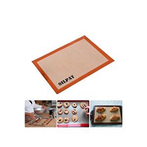 Fırın Silikon Yanmaz,yapışmaz,pişirme Hamur Açma Matı 40*30 Cm