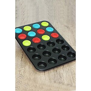 Yapışmaz 24\'lü Mini Tek Lokmalık Muffin Kek Kalıbı